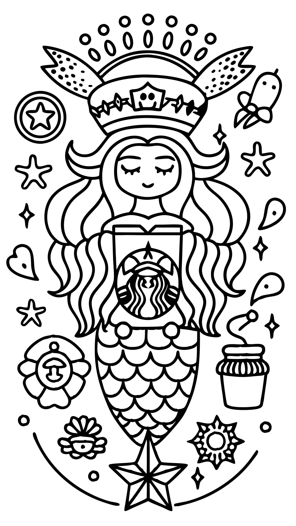 Página para colorear de Starbucks